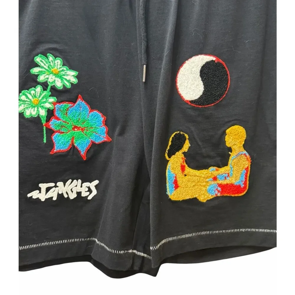 JUNGLES JUNGLES GROWTH CONNECTION CHANGE SHORTS in BLACK NWT Medium